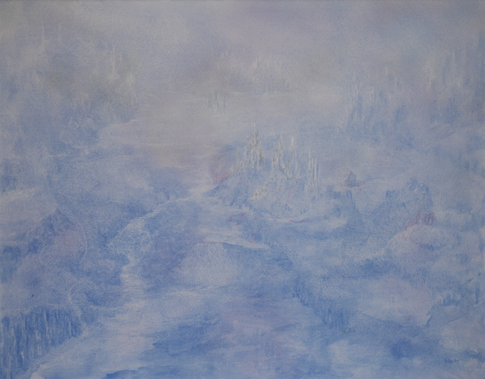 Das Zeitalter der M�rchen II, Acryl / Nessel, 110 x 140 cm, 1994