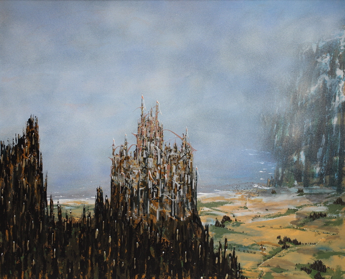 Der Tag des Festes, Acryl / Nessel, 130 x 160 cm, 1995