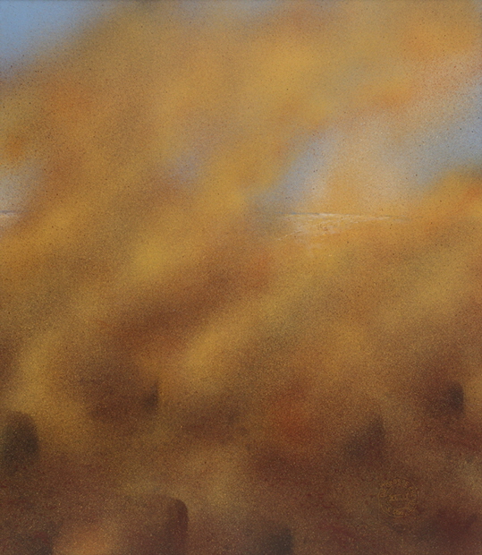 Die gro�e Ebene III, Acryl / Nessel, 115 x 100 cm, 1993