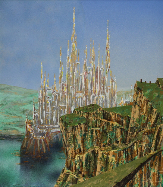 Feenschloss, Acryl / Nessel, 115 x 100 cm, 1993