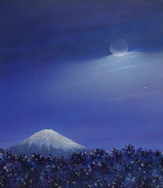 Mondberg, Acryl / Nessel, 110 x   95 cm, 1998